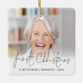 Fotonaam: eerste kerstmis in ruste keramisch ornament (Voorkant)