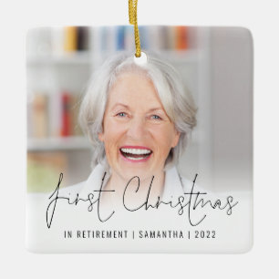 Fotonaam: eerste kerstmis in ruste keramisch ornament