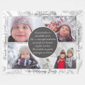 Fotonaam en berichtliefhebbend geheugen van HORZ G Fleece Deken (Voorkant (Horizontaal))