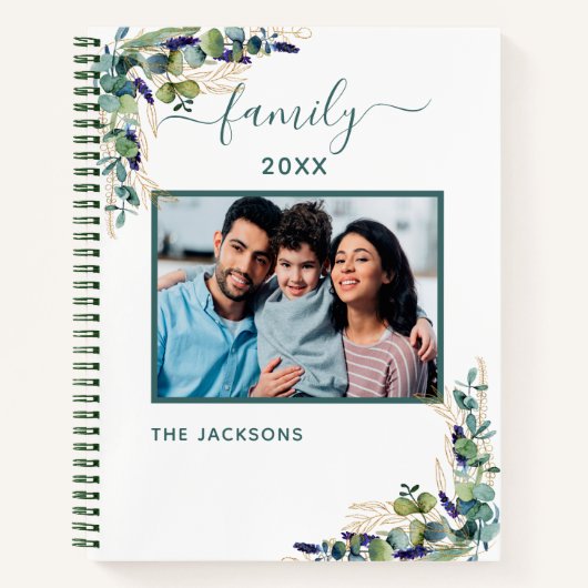 Fotonaam Eucalyptus greenery Notitieboek (Voorkant)