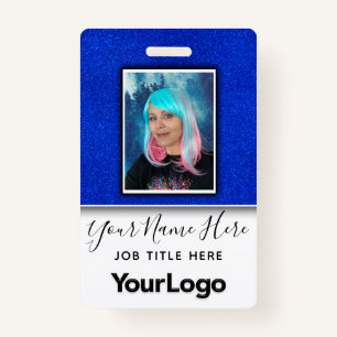 Fotonaam Glitter Professional Corporate Employee Badge