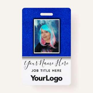 Fotonaam Glitter Professional Corporate Employee Badge