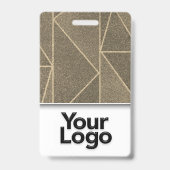 Fotonaam Glitter Professional Corporate Employee Badge (Achterkant)