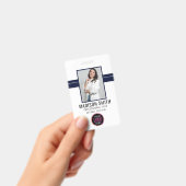 Fotonaam ID-kaart werknemer | Navy White Badge (Handheld)
