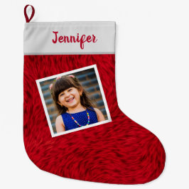 Fotonaam op maat grote kerstsok