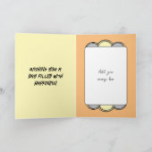 Fotonaam oranje geel 16e verjaardag toevoegen kaart (Binnen)