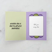 Fotonaam paarse groene 21e verjaardag toevoegen kaart (Binnen)