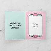 Fotonaam roze munt 18e verjaardag toevoegen kaart (Binnen)