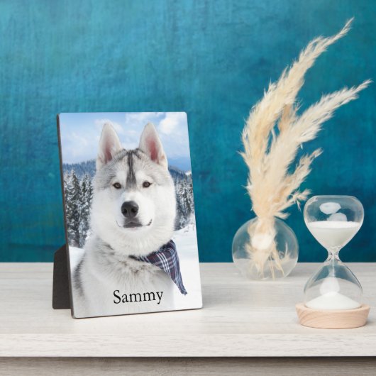 Fotonaam tablet Plaque met Easel Fotoplaat (Zijkant)