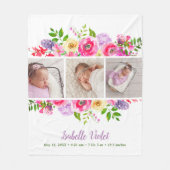 Fotonaam van Bright Blooms 3 Fleece Deken (Voorkant)