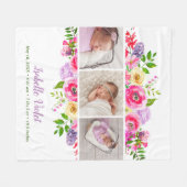Fotonaam van Bright Blooms 3 Fleece Deken (Voorkant (Horizontaal))