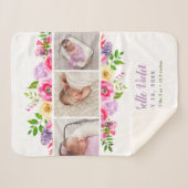 Fotonaam van Bright Blooms 3 Sherpa Deken (Voorkant (horizontaal))