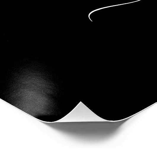 Fotonaam van het Birthday party black royal blue d Perfect Poster (Hoek)