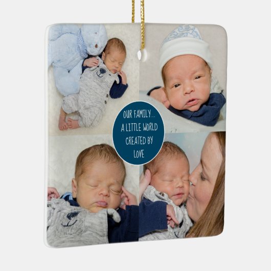 Fotonaam van onze familie Citaat 5 Keramisch Ornament (Rechts)