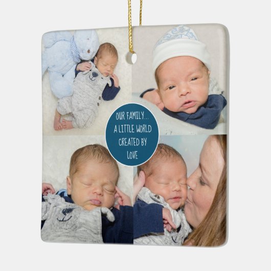 Fotonaam van onze familie Citaat 5 Keramisch Ornament (Links)