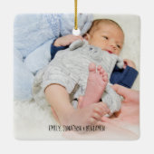 Fotonaam van onze familie Citaat 5 Keramisch Ornament (Achterkant)