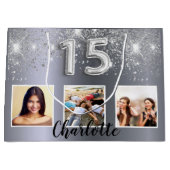 Fotonaam van Quinceanera Silglitter Groot Cadeauzakje (Voorkant)