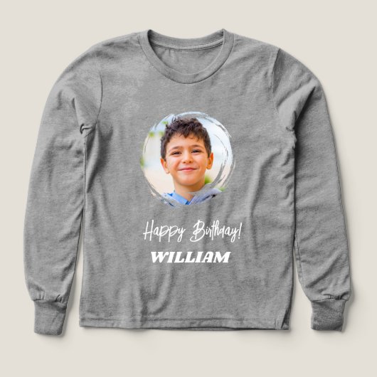 Fotonaam verjaardagsjongen grijs (Voorkant)