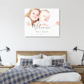 Fotonaam voor pasgeboren baby canvas afdruk (Insitu (Slaapkamer))