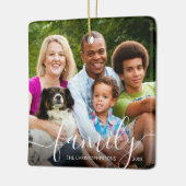Fotonaamjaar van Chic Script FAMILY Keramisch Ornament (Links)