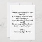 Fotonamen en datum bruiloft Hartelijk dank Bedankkaart (Achterkant)