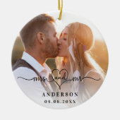 Fotonamen : mevrouw elegant recent weds keramisch ornament (Voorkant)