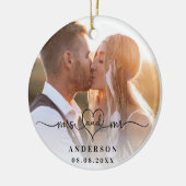 Fotonamen : mevrouw elegant recent weds keramisch ornament (Links)
