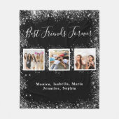 Fotonamen van Friends BFF Black Silglitter Fleece Deken (Voorkant)