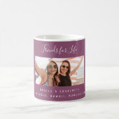 Fotonamen van vrienden voor het leven paars koffiemok (Center)