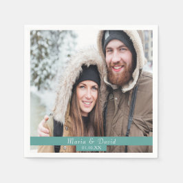 Fotonamen voor bruiloft servet