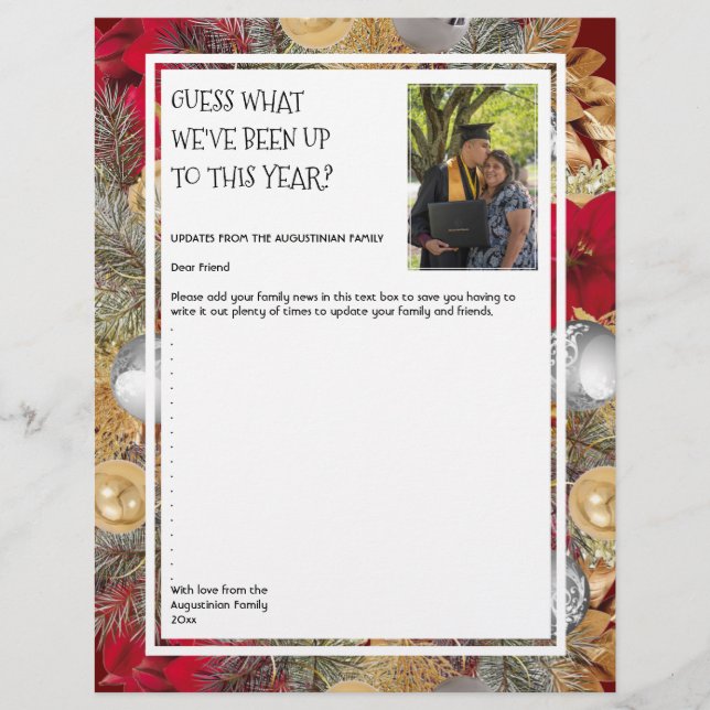 Fotonieuwsbrief | KERSTKRANS | Familie Briefhoofd (Voorkant)