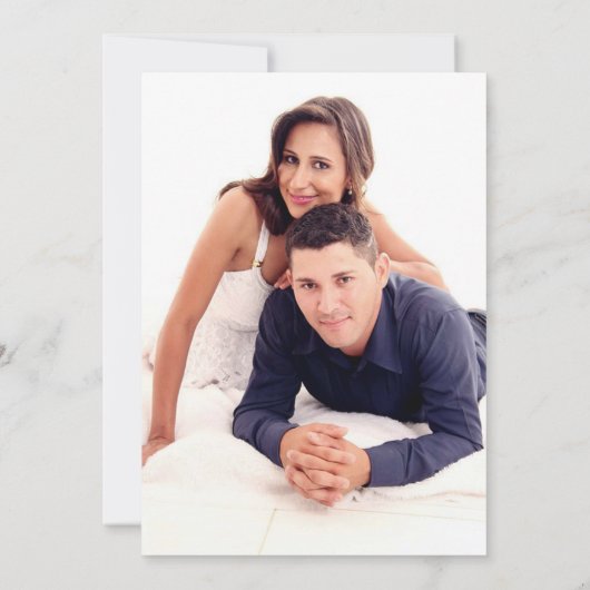 Fotonodiging op het Rock- en Roll Wedding-bord Kaart (Achterkant)