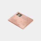 Fotonotitie Naam Ocean Roos Gold Metallic Post-it® Notes (Schuin)