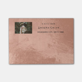 Fotonotitie Naam Ocean Roos Gold Metallic Post-it® Notes