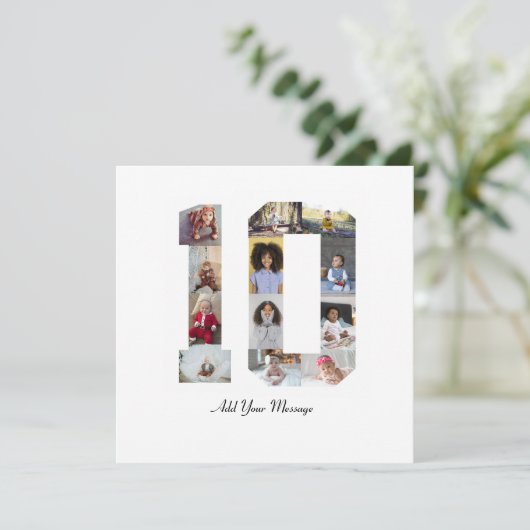 Fotonummer 10 collage bedankkaart (Staand voorkant)