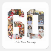 Fotonummer 60 collage vierkante sticker (Voorkant)