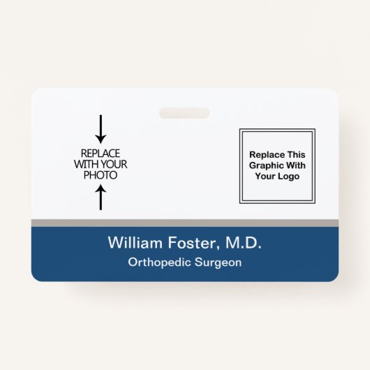 Fotoontwerp van de arts badge (Voorkant)