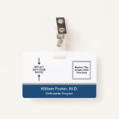 Fotoontwerp van de arts badge (Voorkant met clip)