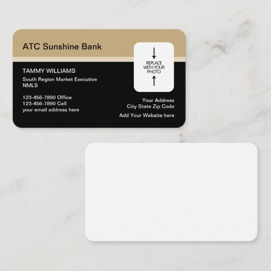 Fotoontwerp voor thuishypotheken op bank visitekaartje (Voorkant / Achterkant)