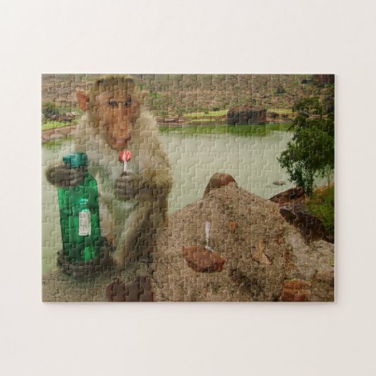 Fotooproep-Aap Badami India Legpuzzel (Horizontaal)