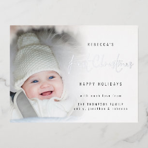 Fotooverlay Baby 1e kerstluxe Folie Feestdagen Briefkaart