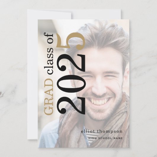 Fotooverlay Bold Typografie 2023 Afstuderen Aankondiging (Voorkant)