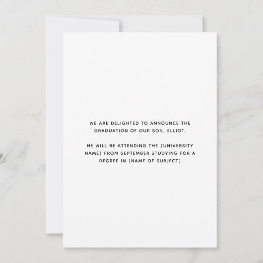 Fotooverlay Bold Typografie 2023 Afstuderen Aankondiging (Achterkant)