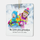 Fotooverlay-liefde voor opa Names Jaar Keramisch Ornament (Links)