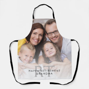 Fotooverlay Monogram Happy Retirement Grandma Schort