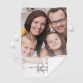 Fotooverlay Monogram Happy Retirement Grandpa Golfhanddoek (Insitu)