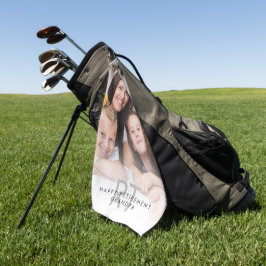 Fotooverlay Monogram Happy Retirement Grandpa Golfhanddoek