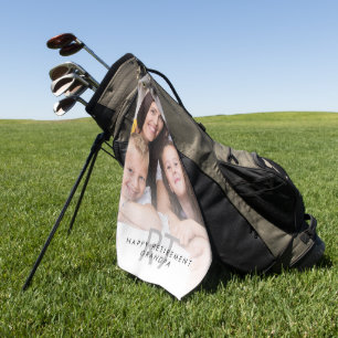 Fotooverlay Monogram Happy Retirement Grandpa Golfhanddoek