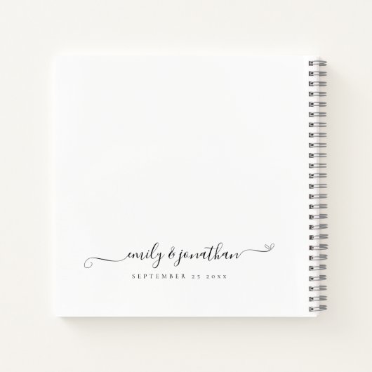 Fotooverlay Script Heart Weddenschap Notitieboek (Achterkant)