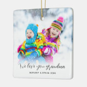 Fotooverlay van je grootma Names Jaar Keramisch Ornament (Links)